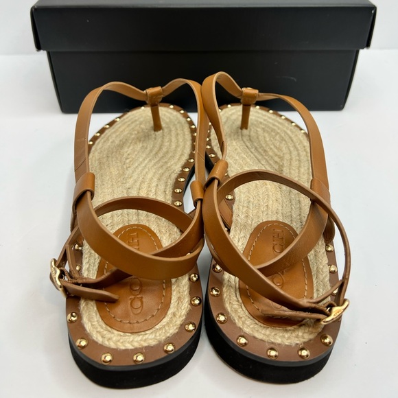 COACH LADIES SANDALS, “GRACEY LEATHER,” “PENNY COLOR” (camel) SIZE 9.5 - Picture 7 of 16